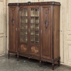 Antique French Louis XVI Walnut Desk by Hirler of Alsace