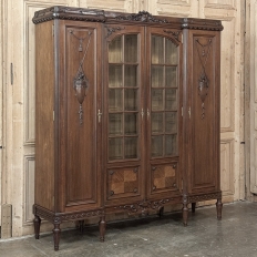 Antique French Louis XVI Walnut Desk by Hirler of Alsace