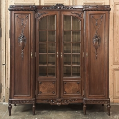 Antique French Louis XVI Walnut Desk by Hirler of Alsace