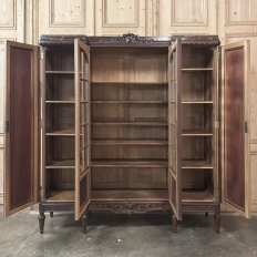 Antique French Louis XVI Walnut Desk by Hirler of Alsace