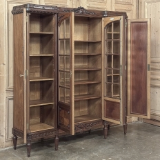 Antique French Louis XVI Walnut Desk by Hirler of Alsace