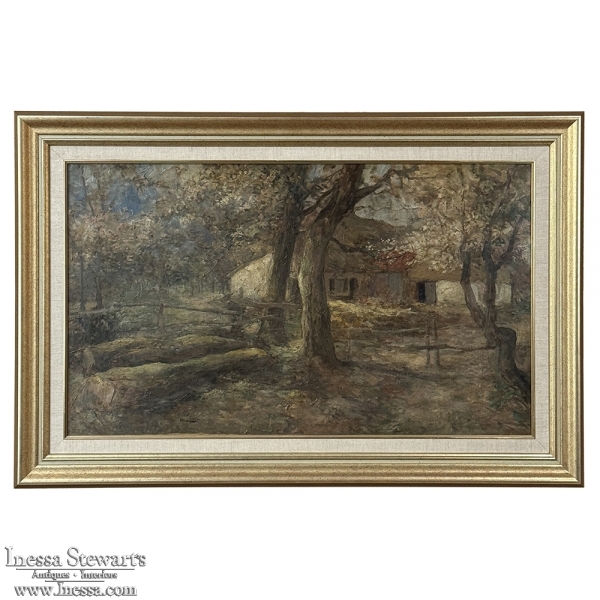 Antique Framed Oil Painting on Canvas signed A. Heins