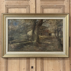 Antique Framed Oil Painting on Canvas signed A. Heins
