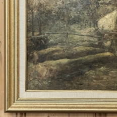 Antique Framed Oil Painting on Canvas signed A. Heins