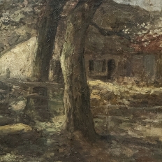 Antique Framed Oil Painting on Canvas signed A. Heins