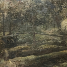 Antique Framed Oil Painting on Canvas signed A. Heins