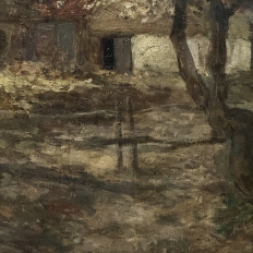 Antique Framed Oil Painting on Canvas signed A. Heins