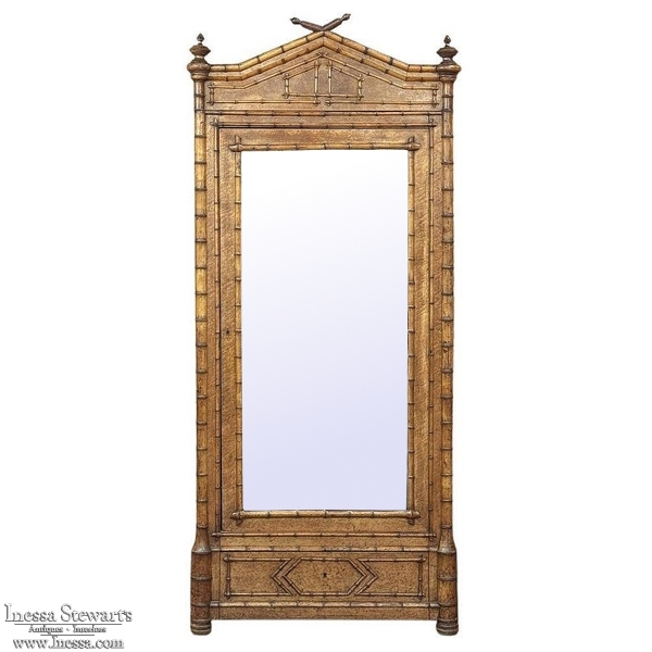19th Century French Faux Bamboo Armoire