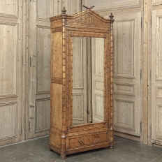 19th Century French Faux Bamboo Armoire