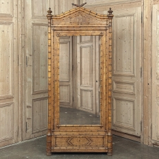19th Century French Faux Bamboo Armoire
