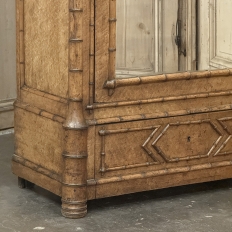 19th Century French Faux Bamboo Armoire