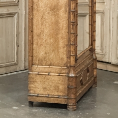 19th Century French Faux Bamboo Armoire