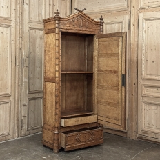 19th Century French Faux Bamboo Armoire