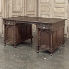 Mid-Century Neogothic Executive Desk by Jansen & Sons of Amsterdam