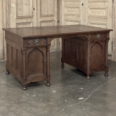 Mid-Century Neogothic Executive Desk by Jansen & Sons of Amsterdam