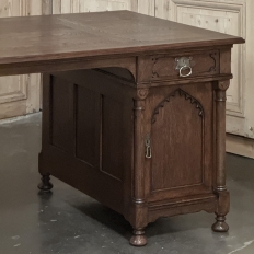 Mid-Century Neogothic Executive Desk by Jansen & Sons of Amsterdam