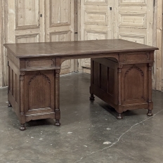 Mid-Century Neogothic Executive Desk by Jansen & Sons of Amsterdam
