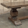 Antique Rustic European Double Pedestal Trestle Dining Table