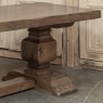 Antique Rustic European Double Pedestal Trestle Dining Table