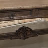 Antique Italian Renaissance Executive Desk with Faux Leather