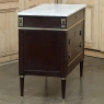 Antique French Louis XVI Mahogany Commode with Carrara Marble