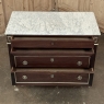 Antique French Louis XVI Mahogany Commode with Carrara Marble