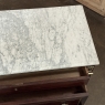 Antique French Louis XVI Mahogany Commode with Carrara Marble