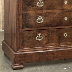 19th Century French Louis Philippe Walnut Marble Top Commode