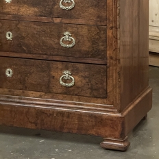 19th Century French Louis Philippe Walnut Marble Top Commode