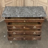19th Century French Louis Philippe Walnut Marble Top Commode