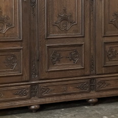 Grand 19th Century Louis XIV Liegeoise Triple Armoire