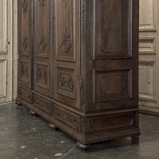 Grand 19th Century Louis XIV Liegeoise Triple Armoire
