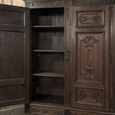 Grand 19th Century Louis XIV Liegeoise Triple Armoire
