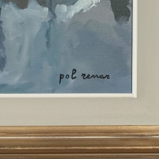 Framed Oil Painting on Canvas ~ Port de Plaisance by Pol Renar