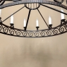 Mid Century Neoclassical Wrought Iron 12-Light Chandelier