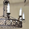 Mid Century Neoclassical Wrought Iron 12-Light Chandelier