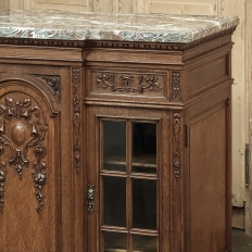 19th Century French Louis XVI Marble Top Display Buffet