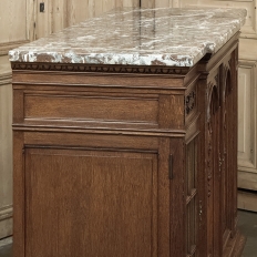19th Century French Louis XVI Marble Top Display Buffet