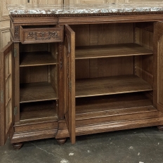 19th Century French Louis XVI Marble Top Display Buffet