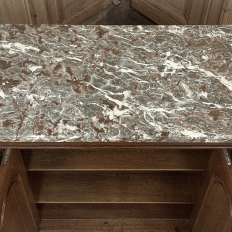19th Century French Louis XVI Marble Top Display Buffet