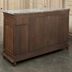 19th Century French Louis XVI Marble Top Display Buffet