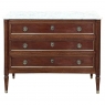 Antique French Louis XVI Mahogany Commode with Carrara Marble