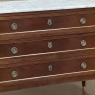Antique French Louis XVI Mahogany Commode with Carrara Marble