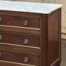 Antique French Louis XVI Mahogany Commode with Carrara Marble