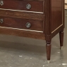 Antique French Louis XVI Mahogany Commode with Carrara Marble