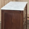 Antique French Louis XVI Mahogany Commode with Carrara Marble