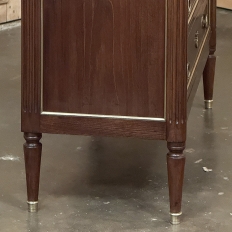 Antique French Louis XVI Mahogany Commode with Carrara Marble