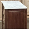 Antique French Louis XVI Mahogany Commode with Carrara Marble
