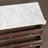 Antique French Louis XVI Mahogany Commode with Carrara Marble