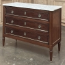 Antique French Louis XVI Mahogany Commode with Carrara Marble